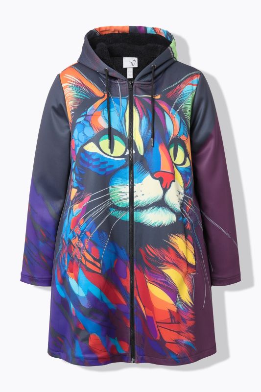 Rainbow Cat Teddy Lined Jacket