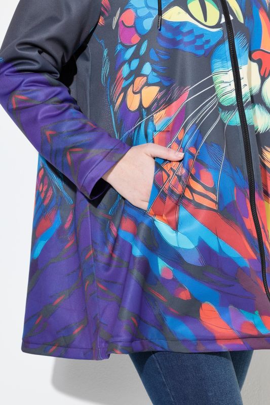 Rainbow Cat Teddy Lined Jacket