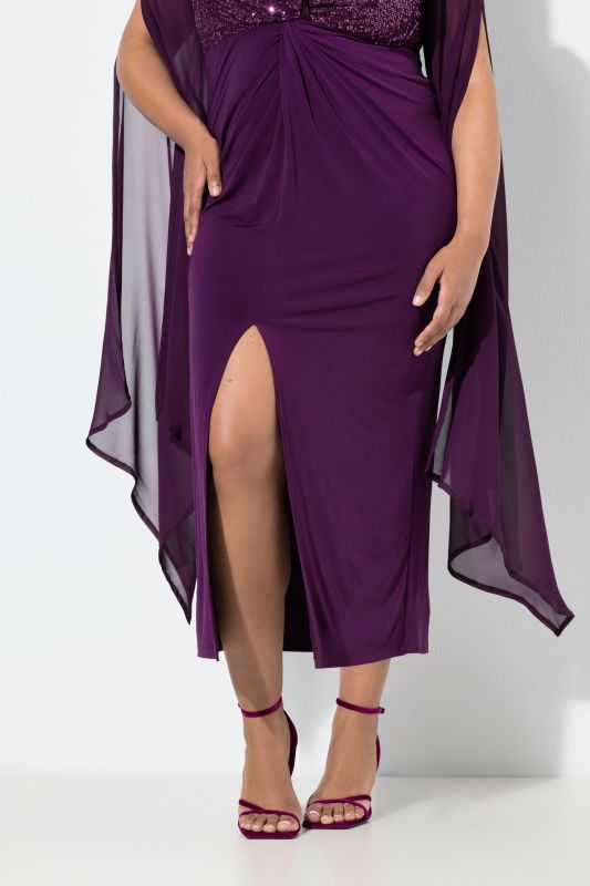 Рокля за парти с шифон и пайети