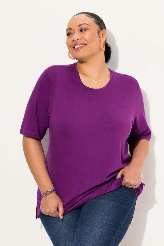 Basic Round Neck Short Sleeve Relaxed Fit  Tee