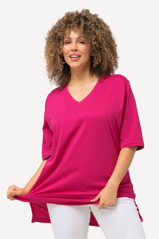 Basic V-Neck Relaxed Fit Short Sleeve Tee