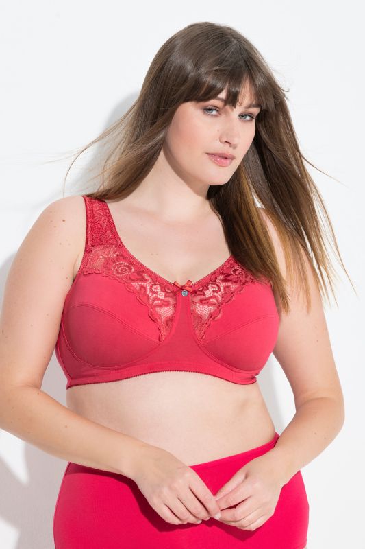 Lace Inset Wirefree Kelly Fit Support Bra