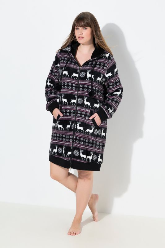 Халат плюшен с норвежки принт