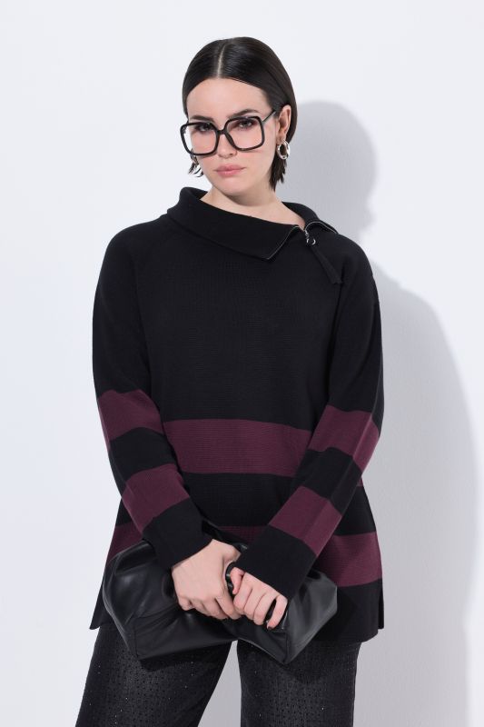 Пуловер с райета