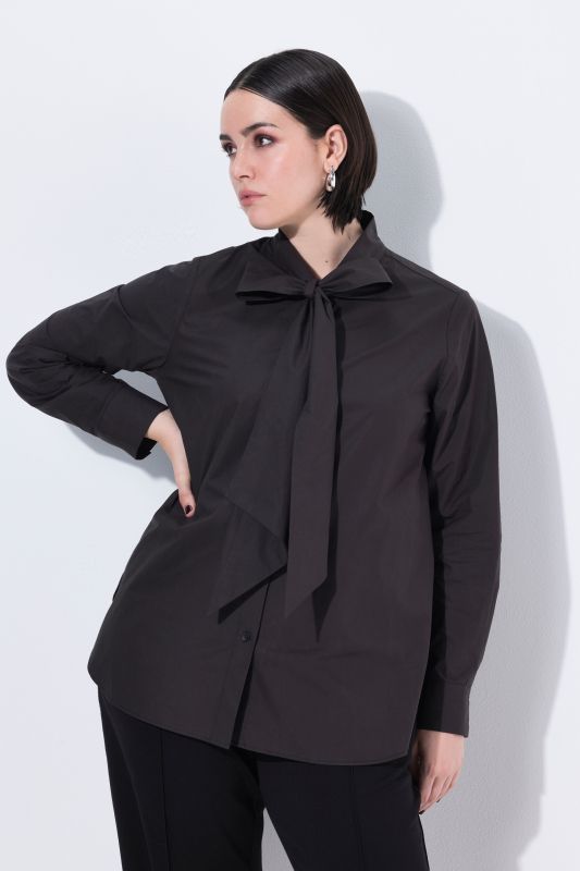 Риза с дълги ръкави и панделка