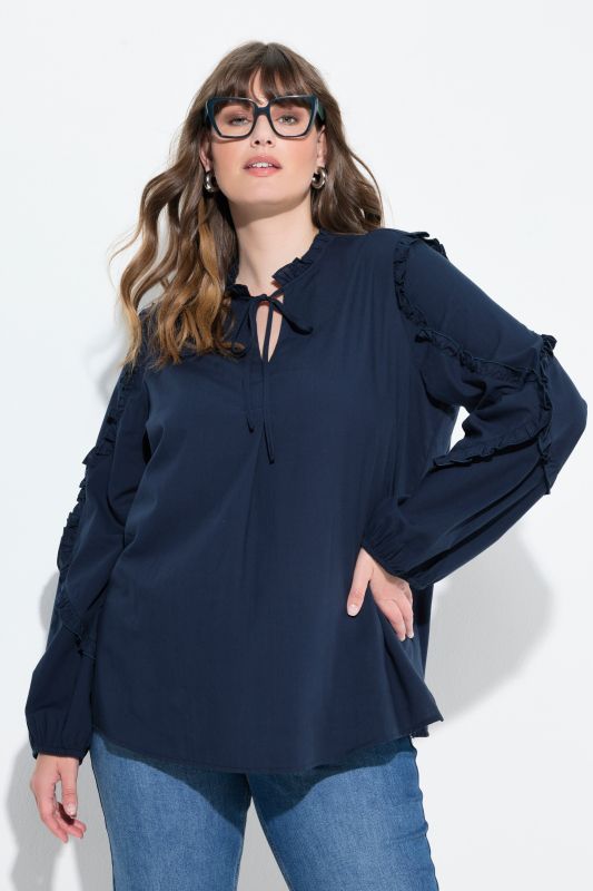 Туника с къдрав акцент