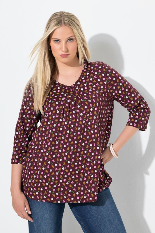 Тениска с принт на джинджифилово човече