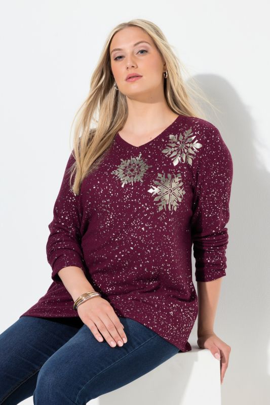 Суитчър с метални снежинки