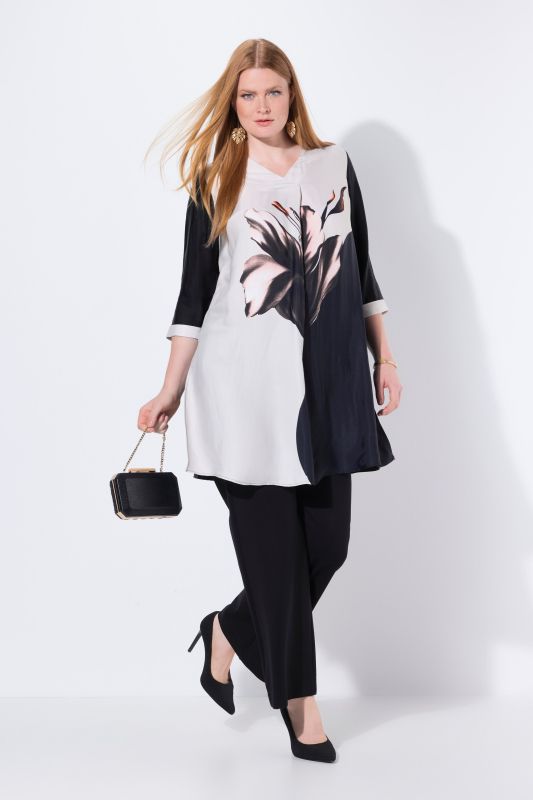 Туника с принт на лилии