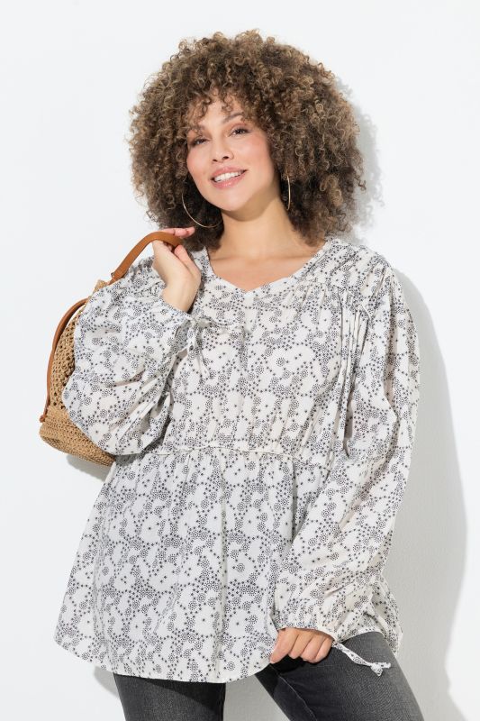 Блуза с принт на точки