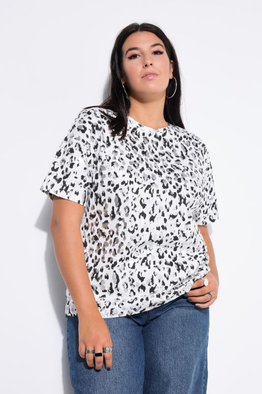 Тениска с леопардов принт