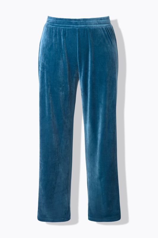 Панталон с велурена визия и еластична талия