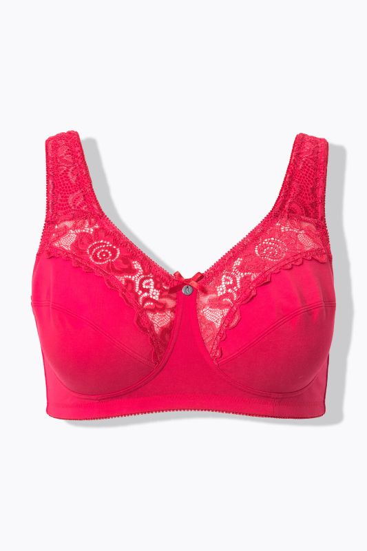 Lace Inset Wirefree Kelly Fit Support Bra