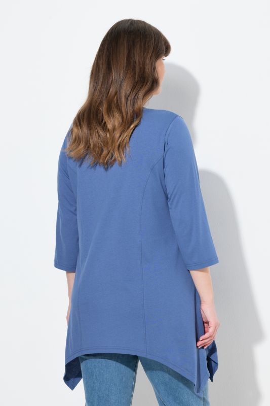 Тениска с асиметричен подгъв