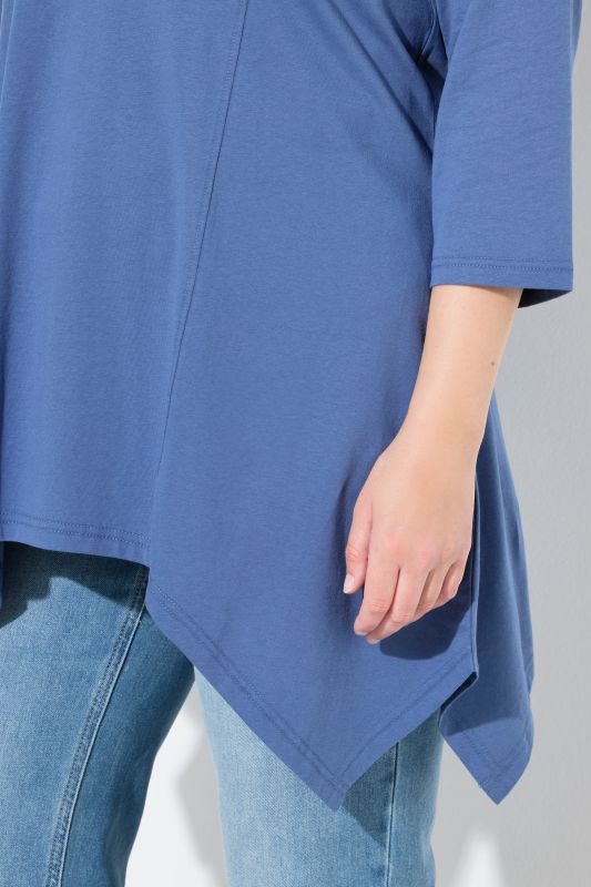 Тениска с асиметричен подгъв