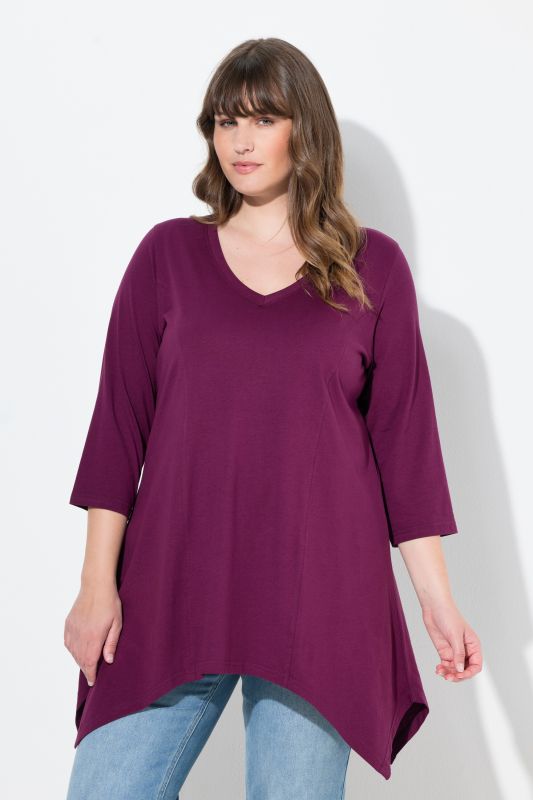 Тениска с асиметричен подгъв