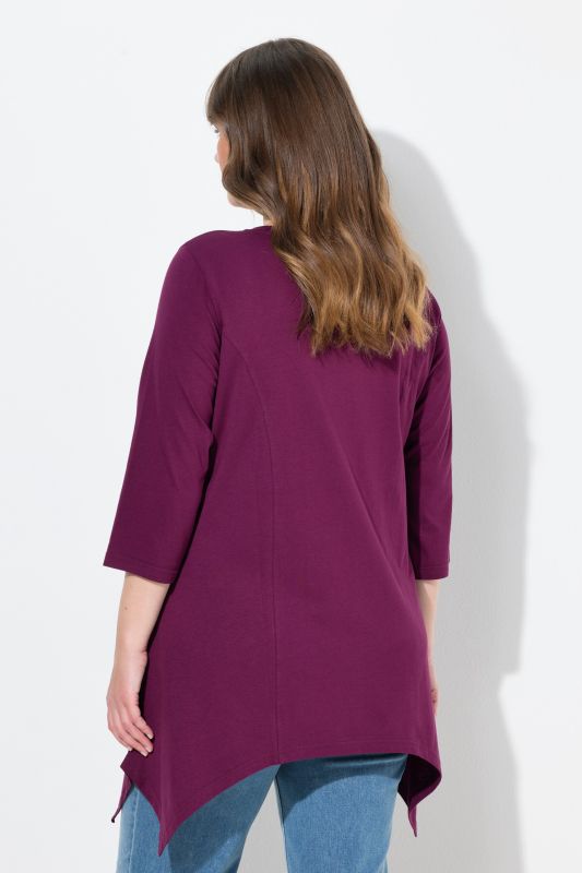 Тениска с асиметричен подгъв