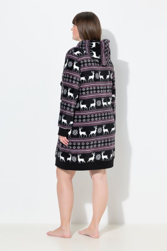 Халат плюшен с норвежки принт