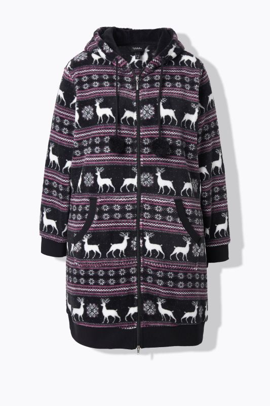 Халат плюшен с норвежки принт