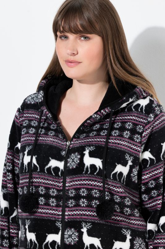 Халат плюшен с норвежки принт