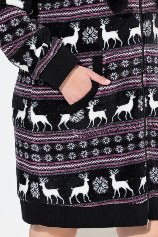 Халат плюшен с норвежки принт