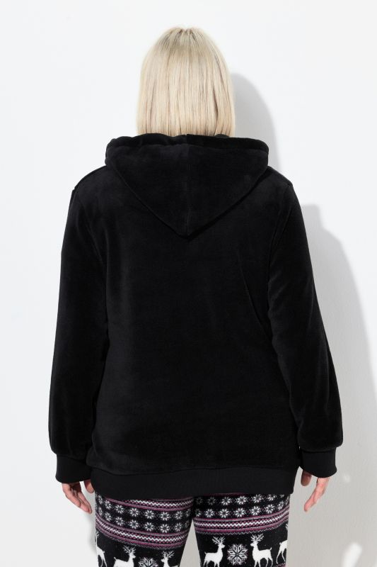 Суитчър плюшен с цип и норвежки принт