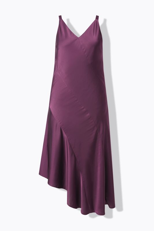 Рокля асиметрична сатенена