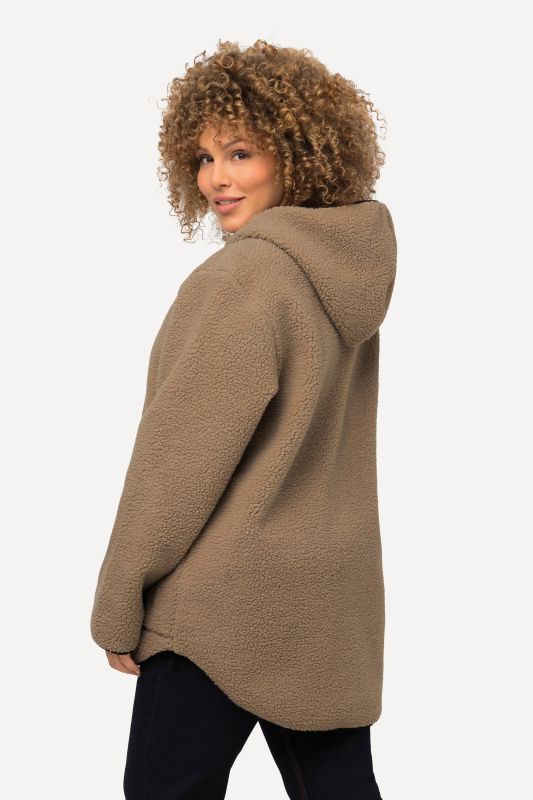 Long Sleeve Hooded Teddy Jacket