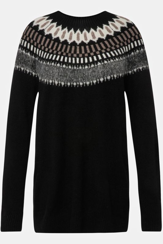 Пуловер с норвежки принт