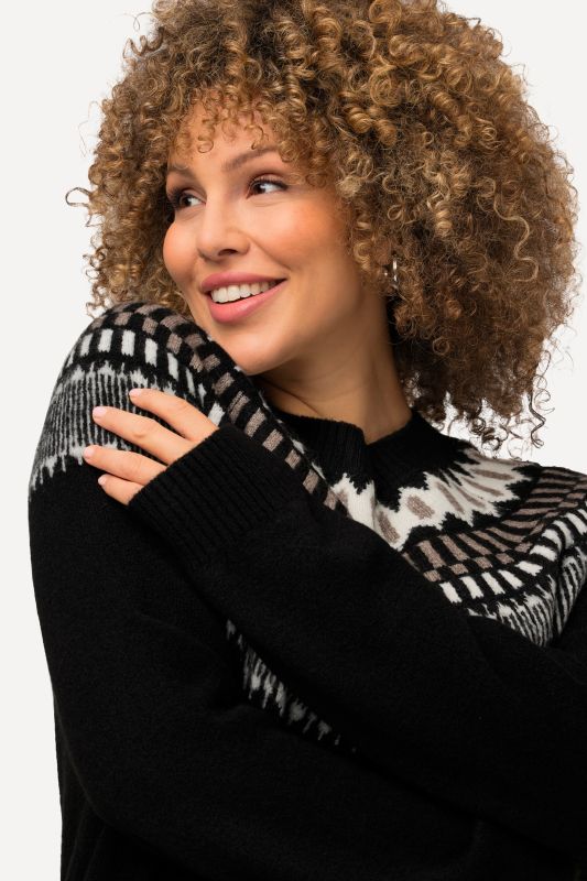 Пуловер с норвежки принт