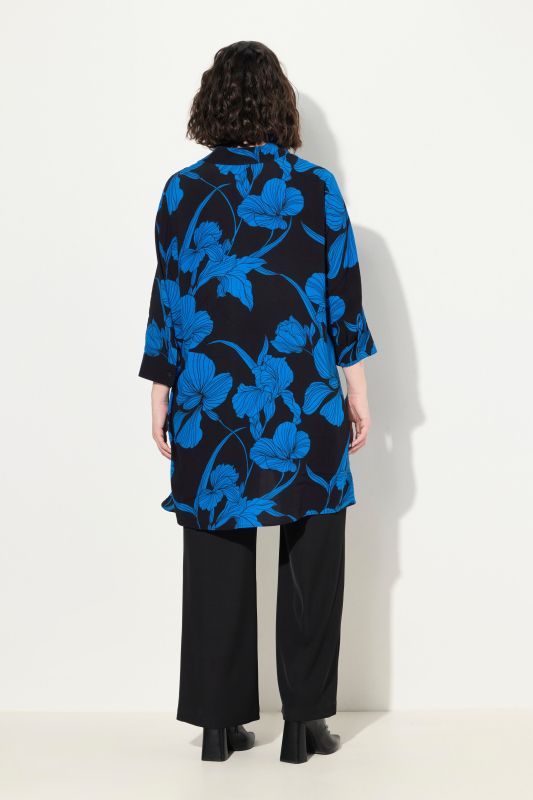 Floral 3/4 Sleeve Tunic Dress