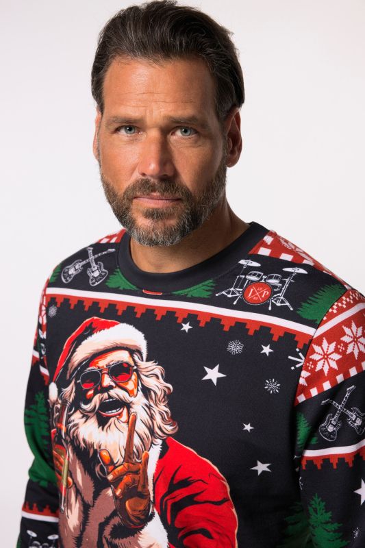 Пуловер с коледен принт