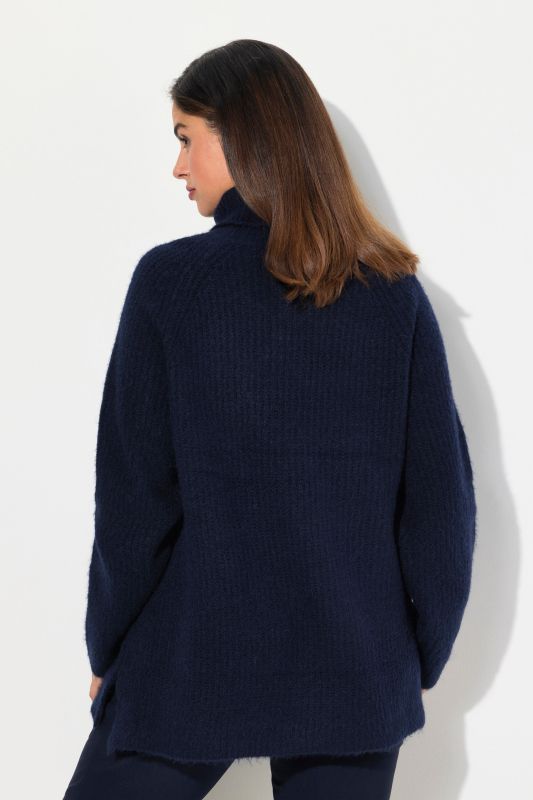 Ribbed Knit Turtleneck Sweater