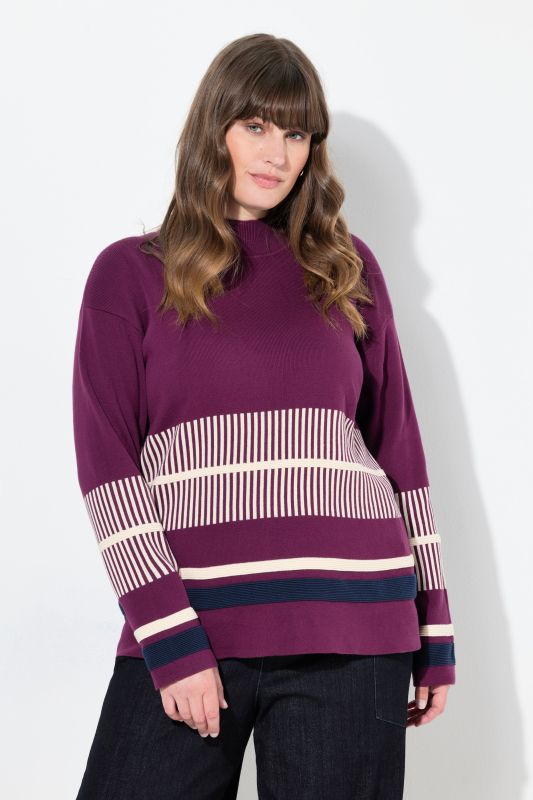 Eco Cotton Block Striped Milano KNit Sweater