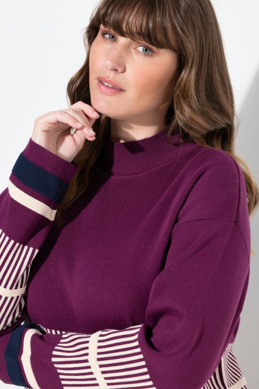 Eco Cotton Block Striped Milano KNit Sweater