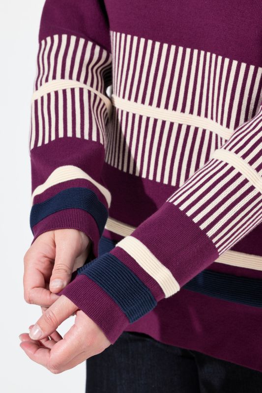 Eco Cotton Block Striped Milano KNit Sweater