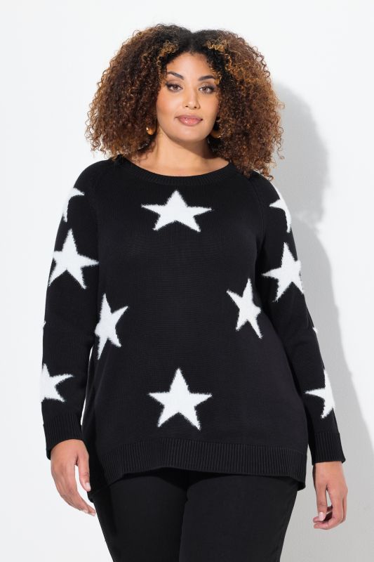 Пуловер с блестящи звезди