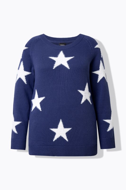 Пуловер с блестящи звезди