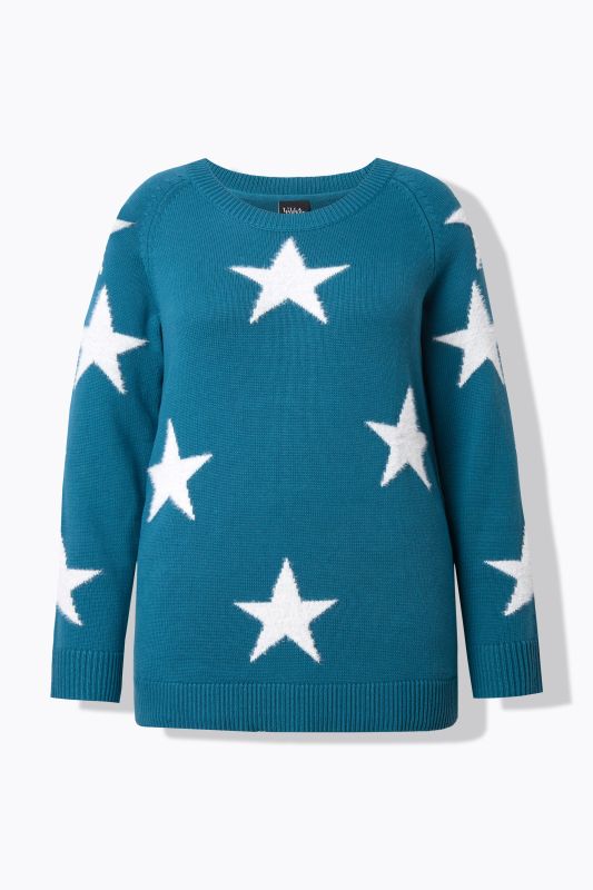 Пуловер с блестящи звезди
