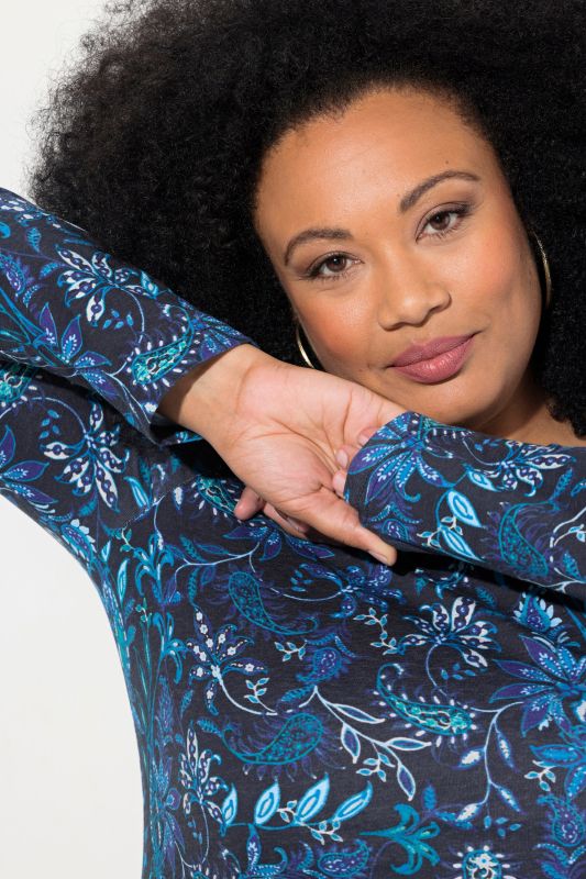 Туника с листов пейзли принт