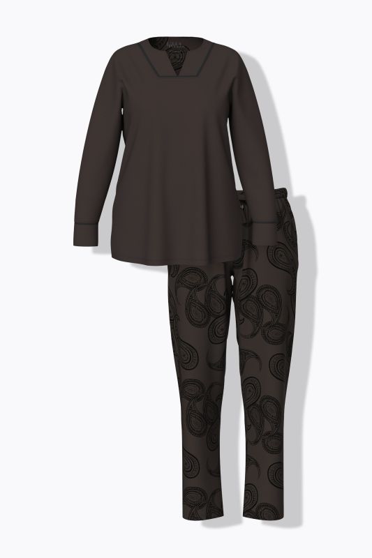 Paisley Print Two Piece Pajama Set