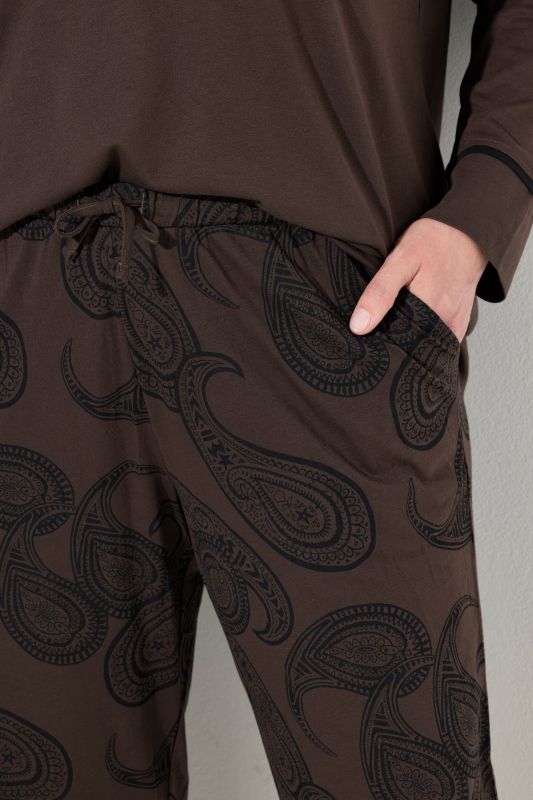 Paisley Print Two Piece Pajama Set