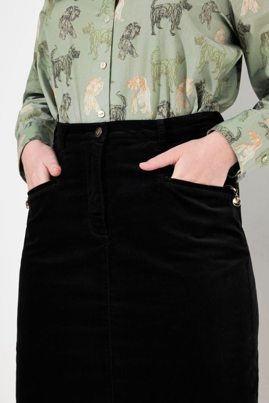 Velvet Stretch Fit Mony Skirt