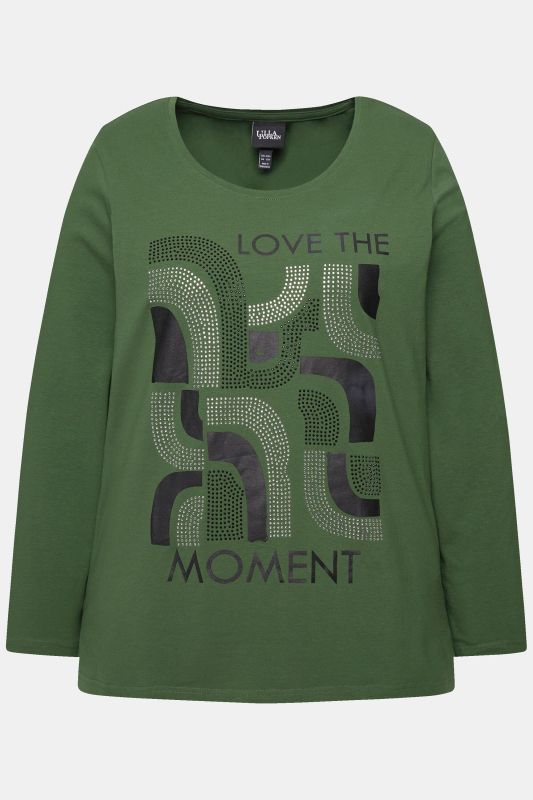 Geometric LOVE THE MOMENT Graphic Tee