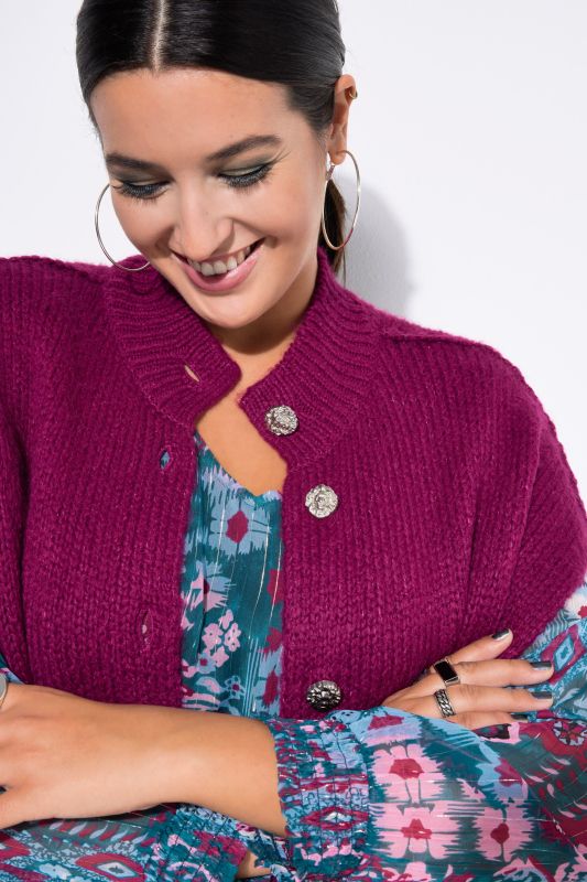 Knitted vest, oversized, extra soft