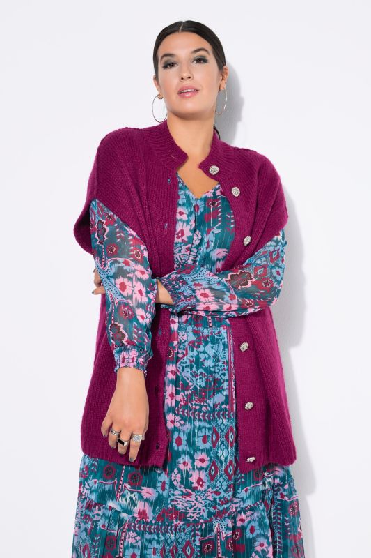 Knitted vest, oversized, extra soft