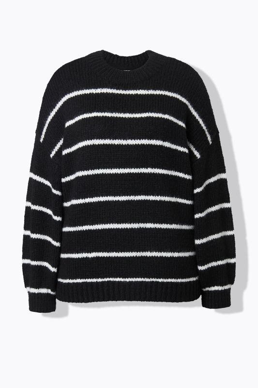 Sweater, oversized, striped