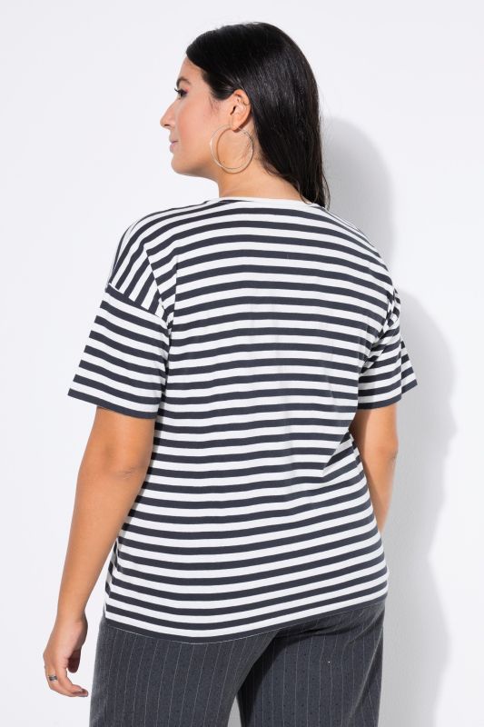 Striped City Embroidered Short Sleeve Tee