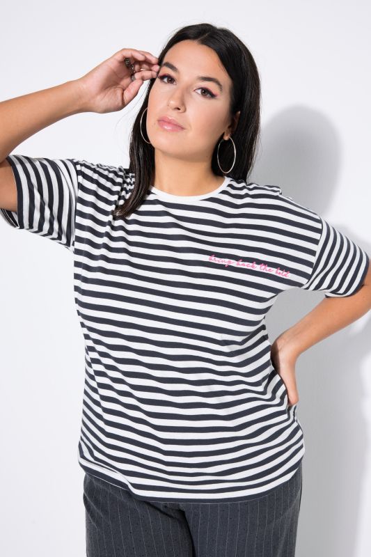 Striped City Embroidered Short Sleeve Tee