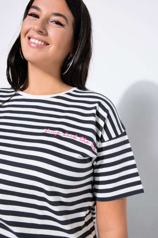 Striped City Embroidered Short Sleeve Tee